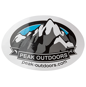 peak outdoors logo sticker